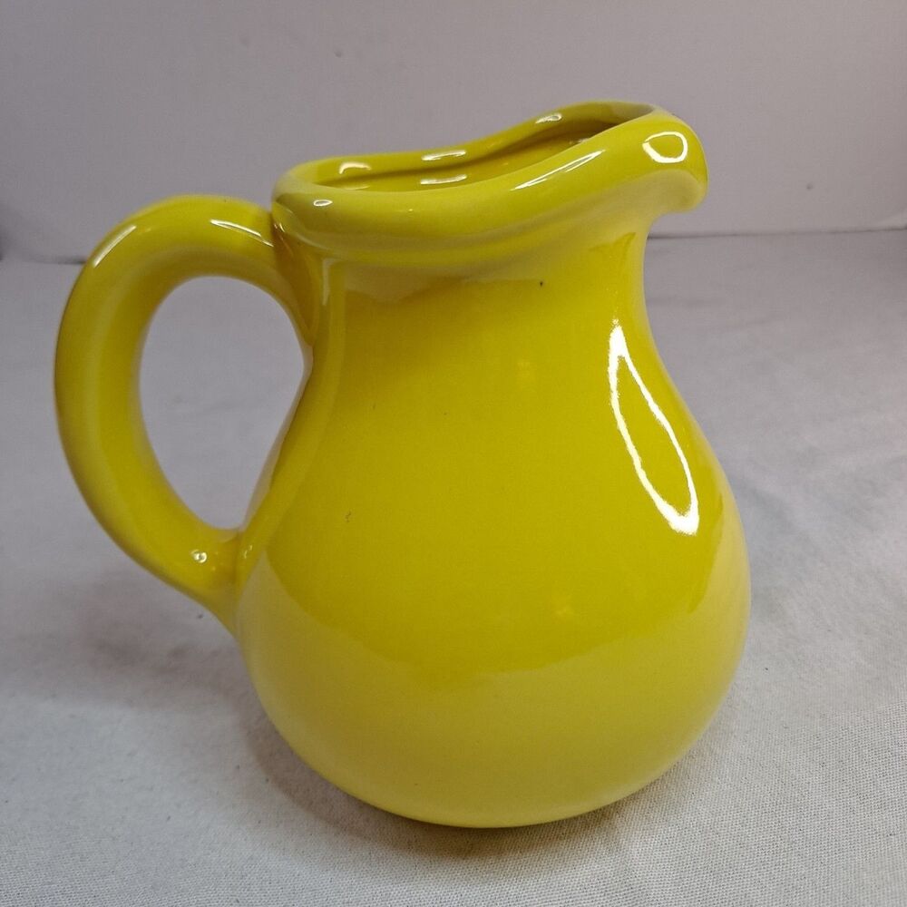 Vintage Royal Haeger Ceramic Pottery #377 Pitcher USA Bright Yellow 6”